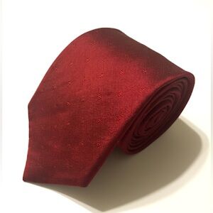Adolfo Elegant Rich Wine Red Silk Tie